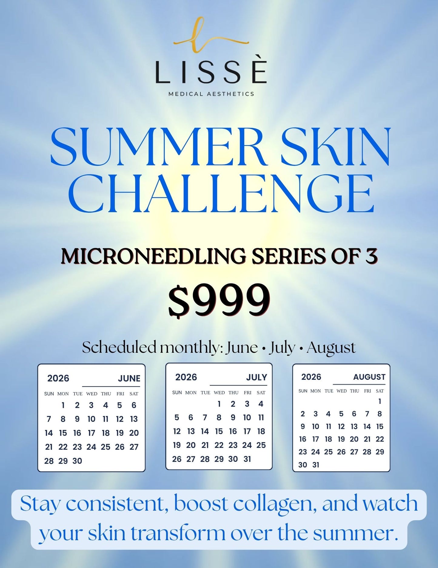 Summer Skin Challenge: Microneedling Series of 3