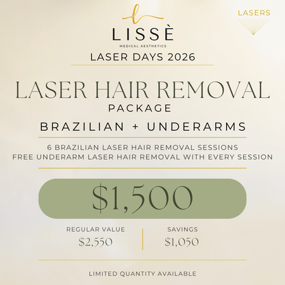 Brazilian + FREE Underarms Laser Hair Removal Package